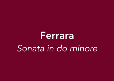 Ferrara | Sonata in do minore