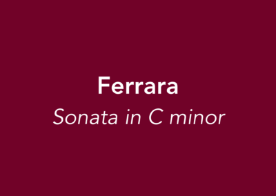 Ferrara | Sonata in C minor