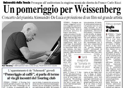 Un pomeriggio per Weissenberg